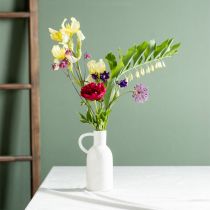 Itens Vaso de cerâmica branco para decoração a seco vaso com alça Ø9cm H21cm
