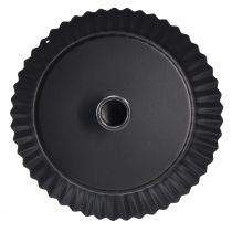 Itens Porta-vela de metal em formato de bolo, preto, Ø18cm, 2 peças