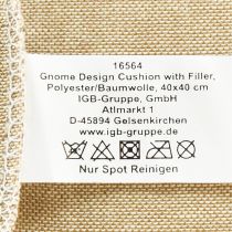 Itens Almofada decorativa com almofada decorativa gnomo verde bege 40×40cm