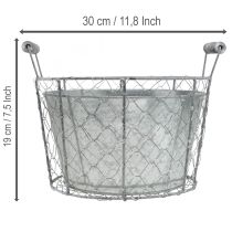 Itens Vaso de arame para plantio, cesto de primavera, metal, Ø26cm