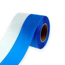 Coroas fitas moiré azul e branco 75 mm