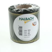 Itens Fita decorativa para guirlanda em moiré verde escuro, 100 mm, fita de tafetá.