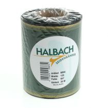 Itens Fita elegante verde-escura em moiré para guirlanda, 125 mm com borda de pérolas douradas, fita de luto, decoração de casamento, fita para laço.