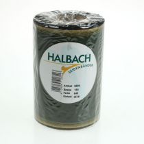 Itens Fita para guirlanda em moiré, 150 mm, verde-escura com borda em pérola dourada, trama tafetá, rolo de 25 m para decoração e arranjos.