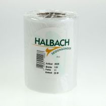 Itens Fita decorativa branca para coroa de flores, 125 mm, 25 m, para cerimônias fúnebres e decoração de túmulos.