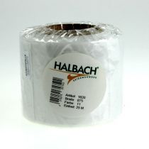 Itens Fita branca para guirlanda, de alta qualidade, 75 mm x 25 m - fita decorativa para arranjos florais e serviços funerários, ideal para impressão.