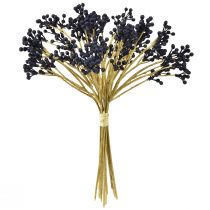 Itens Bagas artificiais plantas artificiais azuis 28 cm 12 peças em um cacho