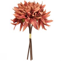 Itens Dálias artificiais flores castanho-avermelhadas Ø15cm C28cm 3 un