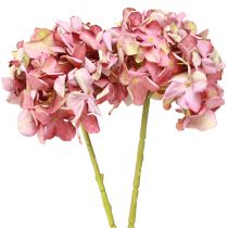 Itens Hortênsia Artificial Grande Rosa Malva Ø15cm L58cm 2pcs