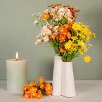 Itens Buquê de camomila artificial para decoração fresca e prática, 28 cm, 3 peças.