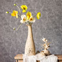 Itens Decoração artificial de papoula para salas de estar e escritórios, 95 cm