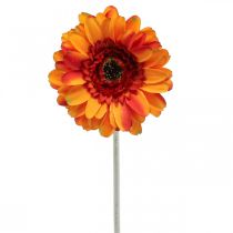 Itens Flor artificial gérbera, flor artificial laranja Ø11cm 50cm
