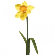 Narciso artificial flor de seda amarelo narciso 59cm
