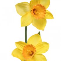 Narcisos Artificiais Seda Flores Amarelas 2 flores 61cm