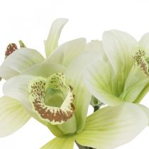Orquídeas artificiais flores artificiais em vaso branco/verde 28cm