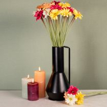 Itens Buquê de flores artificiais de gérbera para decoração fresca e fácil de cuidar, 47 cm, 32 peças.