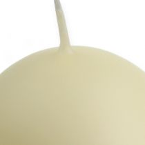 Velas esféricas 80mm creme 6 unidades