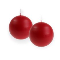 Velas esféricas 60mm vermelhas 16 unidades