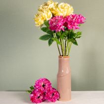 Itens Peônia artificial com flor grande para decoração floral atemporal, 60 cm, 3 peças