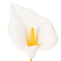 Itens Copo-de-leite artificial com estames amarelos, flores decorativas, 35 cm, 10 peças