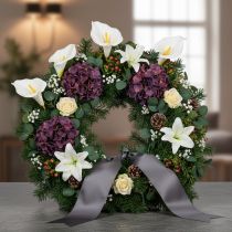 Itens Copo-de-leite artificial com estames amarelos, flores decorativas, 35 cm, 10 peças