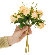 Itens Buquê de rosas artificiais, decoração realista para salas de estar, 31 cm, 3 peças.
