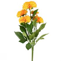Itens Flores artificiais dálias decorativas artificiais amarelo laranja 50cm
