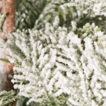 Itens Abeto artificial em placa de metal neve decoração de inverno 35x115cm