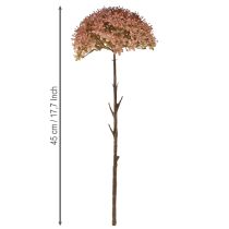 Itens Ramo artificial para decoração de outono, ramo de flores marrom vermelho 45cm 2 peças