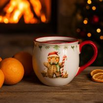 Itens Caneca de cerâmica de boneco de gengibre para Natal H9,5cm