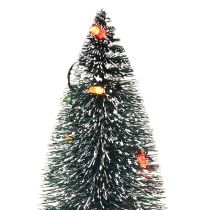 Itens Mini árvore de Natal artificial LED para bateria 16 cm 2 peças