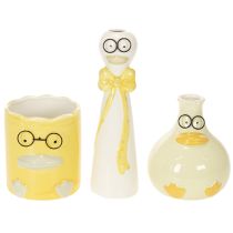 Itens Conjunto de 3 Figuras de Cerâmica Pato com Óculos - Decoração Primavera/Verão 25cm