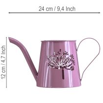 Itens Regador decorativo de metal, com desenho de dente-de-leão rosa, 12 cm, 2 peças