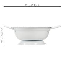 Itens Tigela decorativa de metal, branca e preta, Ø16,5cm, A6,5cm, conjunto de 4 peças