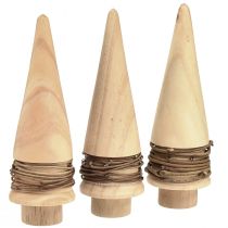 Itens Mini árvore de natal decoração em madeira decoração de mesa natural H13,5cm 3 peças