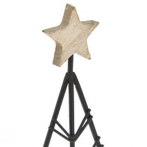 Itens Mini árvore de natal metal madeira preto natural 28 cm 2 unidades