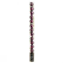 Itens Mini bolas de Natal de plástico roxo Ø3cm Alt.3,5cm 14 unid.