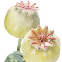 Itens Arranjo decorativo de papoulas artificiais, flores realistas para decoração de casa, 61 cm, 3 peças.