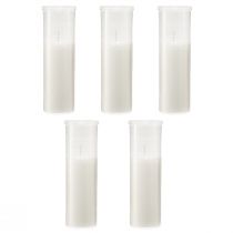 Itens Recarga de velas para luzes graves brancas 84h Alt.17cm 5 unidades