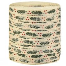 Itens Fita de presente de Natal com fita de ondulação sustentável verde abeto 10mm 100m