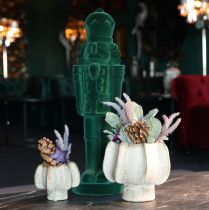 Itens Quebra-nozes em pé, decoração de Natal, aveludado, 77 cm
