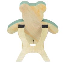 Itens Urso de pelúcia floral em espuma com suporte, 48,5 cm x 42 cm, 5 cm de altura, 1 peça