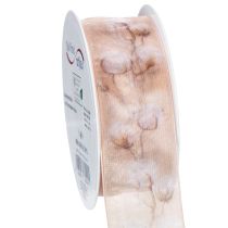 Itens Fita de organza, flores de algodão, fita decorativa, rosa, 40mm, 15m