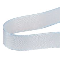 Itens Fita decorativa para presente, fita azul claro, fita azul com orla 15mm, 3m, 10 peças