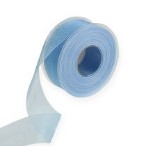 Itens Fita de organza azul 40mm 50m