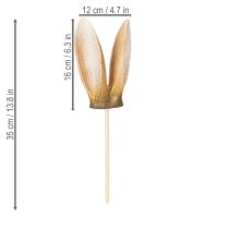 Itens Decorações de Páscoa, orelhas de coelho, estacas de jardim nostálgicas para embelezar o jardim na Páscoa, 35 cm, 2 peças
