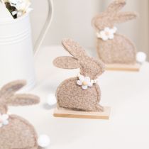 Itens Conjunto de 6 estatuetas de coelho da Páscoa, decoração de primavera para sala de estar e mesa, 18 cm.