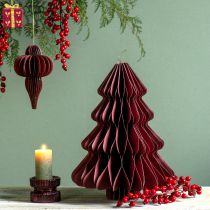 Itens Árvore de Natal de papel para pendurar Bordeaux H40cm 2 unidades