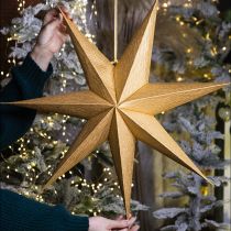 Itens Luzes de Natal em formato de estrela, decoração de estrela de papel, festiva e elegante.