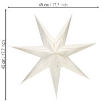 Itens Estrelas de papel estilo escandinavo, estrela de Natal, creme e branco, 45 cm, 3 unidades